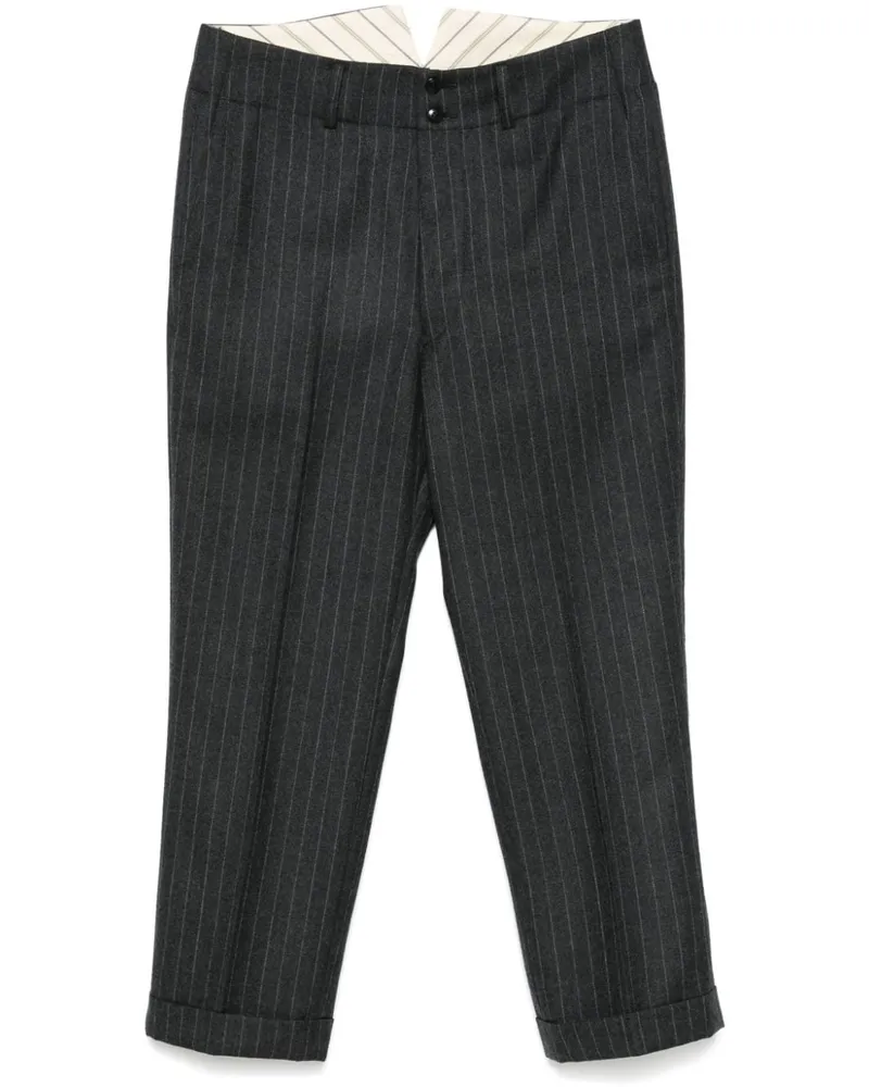 Junya Watanabe Gestreifte Hose - Grau Grau