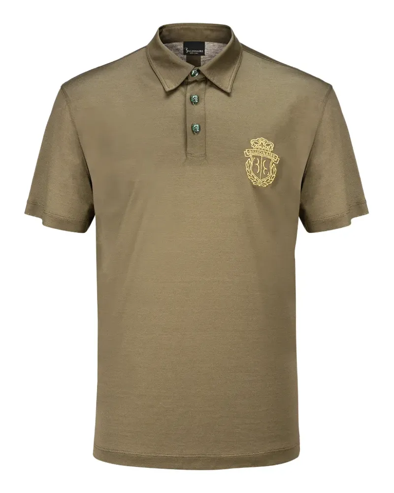 Billionaire Crest-embroidered polo shirt - Grün Grün