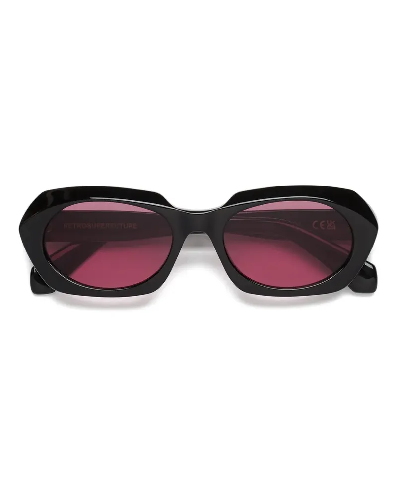 RETROSUPERFUTURE Epoca Sonnenbrille mit ovalem Gestell - Schwarz Schwarz