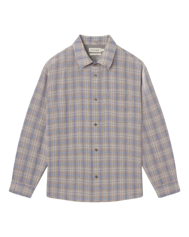 Frame Denim check-pattern long-sleeve shirt - Nude Nude