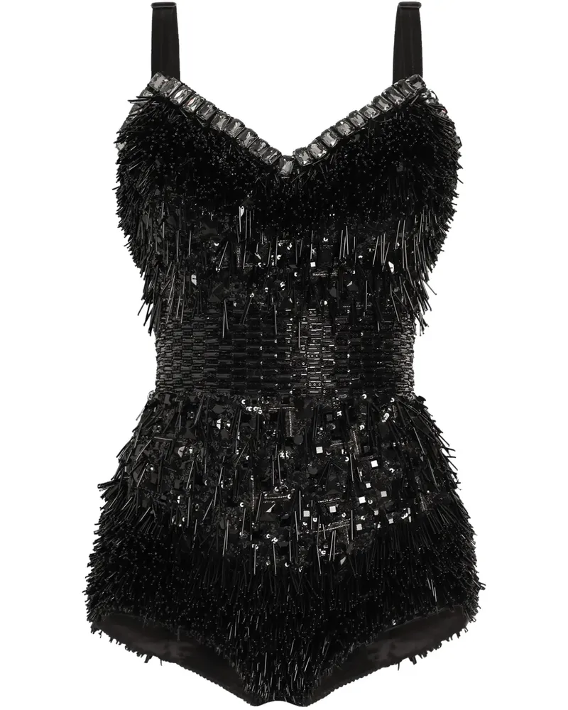Dolce & Gabbana Body mit Perlenverzierung - Schwarz Schwarz