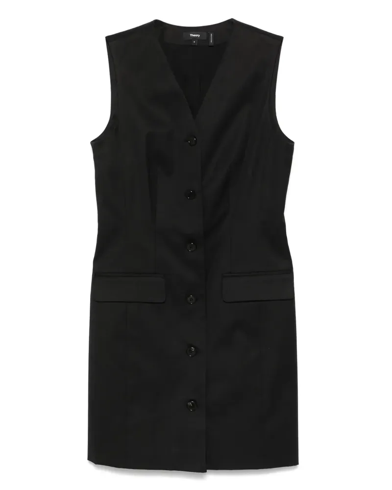 Theory Ärmelloses Minikleid im Blazer-Style - Schwarz Schwarz