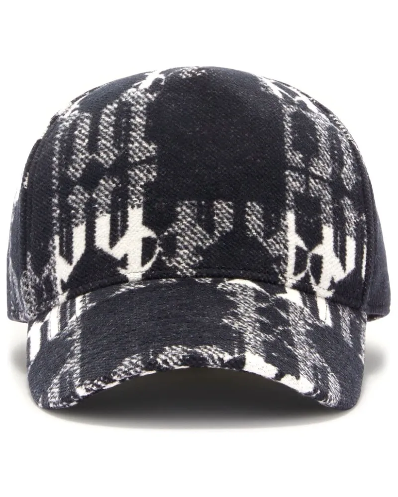 Palm Angels Baseballkappe aus Monogramm-Jacquard Schwarz