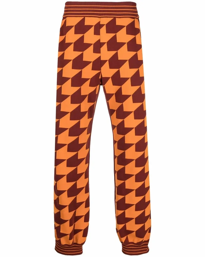 Marni Jogginghose mit Zickzackmuster - Orange Orange