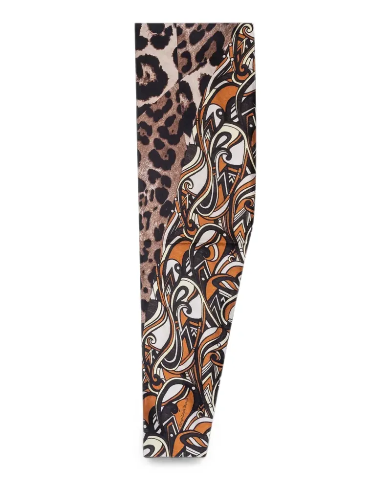 Pierre-Louis Mascia leopard-print silk scarf - Nude Nude