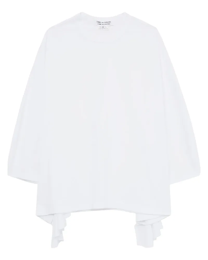 Comme des Garçons Drapiertes T-Shirt - Weiß Weiß