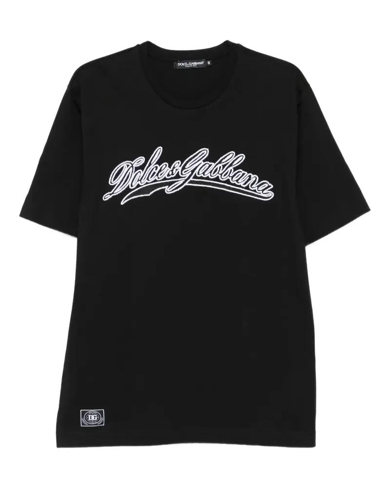 Dolce & Gabbana T-Shirt mit Logo - Schwarz Schwarz