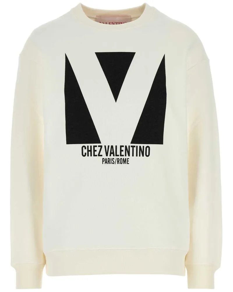 Valentino Garavani Sweatshirt mit Logo-Print - Weiß Weiß