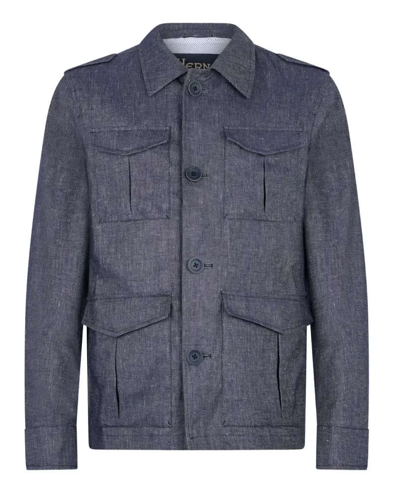 Herno multiple-pockets denim jacket - Blau Blau