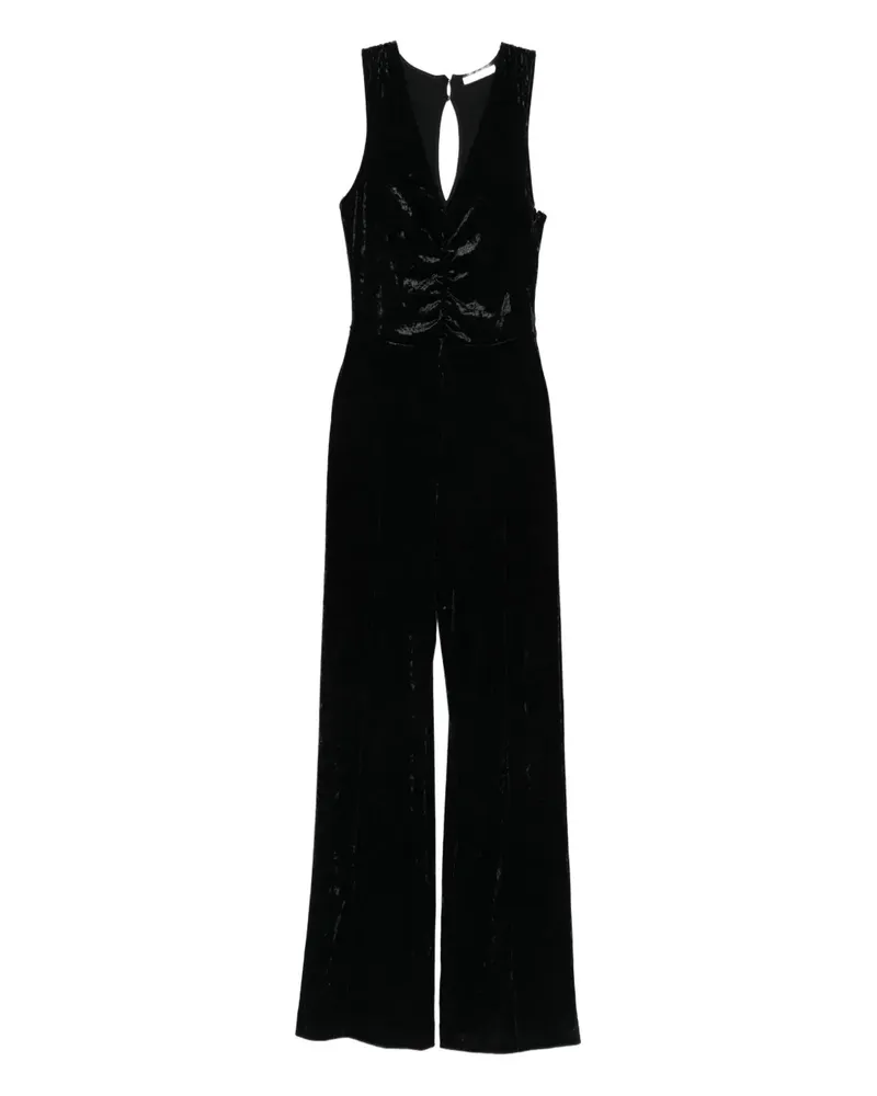 Patrizia Pepe velvet jumpsuit - Schwarz Schwarz