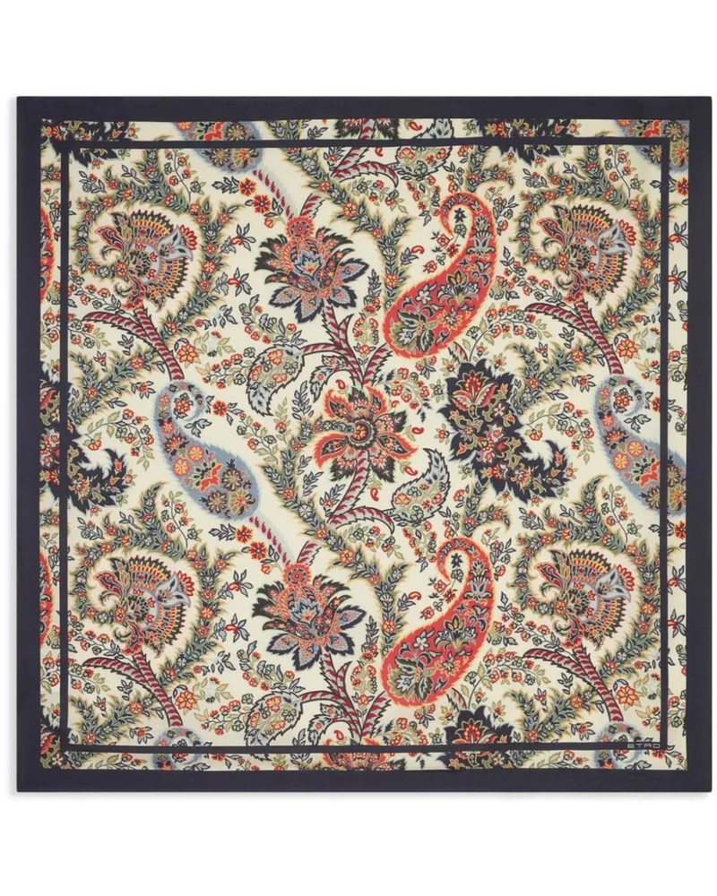 Etro Schal aus Seide mit Paisley-Print - Nude Nude