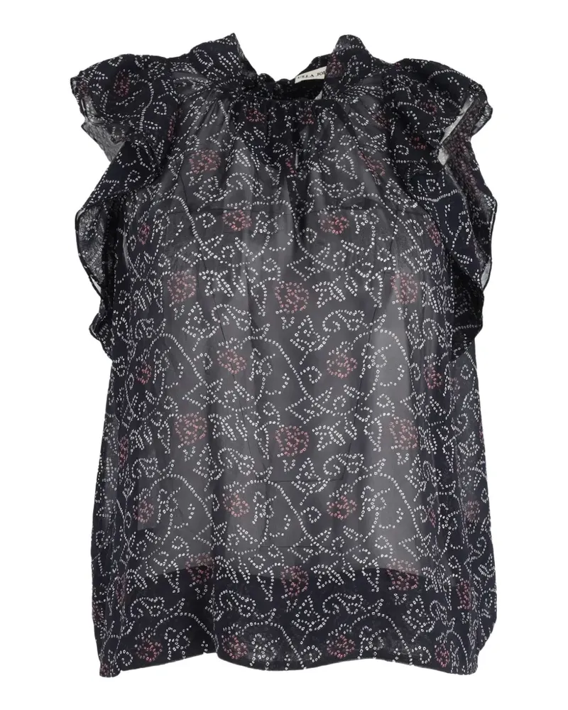 Ulla Johnson Dunia ruffled sleeveless blouse - Schwarz Schwarz