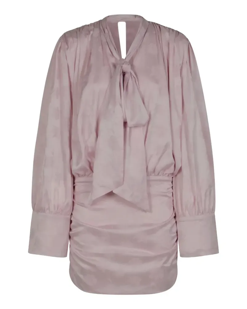 ROTATE Birger Christensen Langärmeliges Kleid mit Volants - Rosa Rosa