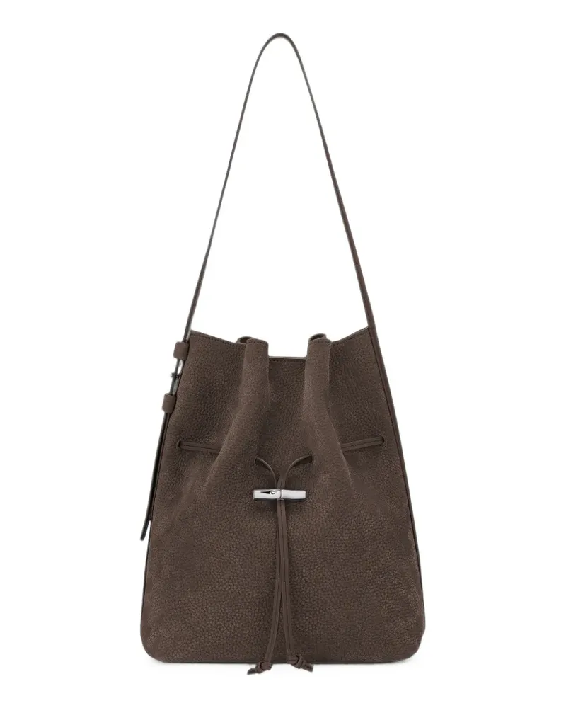Longchamp Le Roseau M Schultertasche - Braun Braun