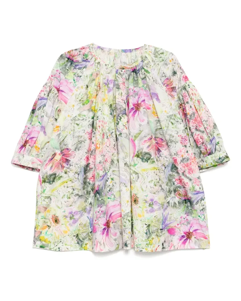 JNBY Bluse mit Blumen-Print - Weiß Weiß