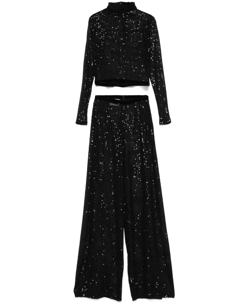 ATU Body Couture Hosen-Set mit Pailletten - Schwarz Schwarz