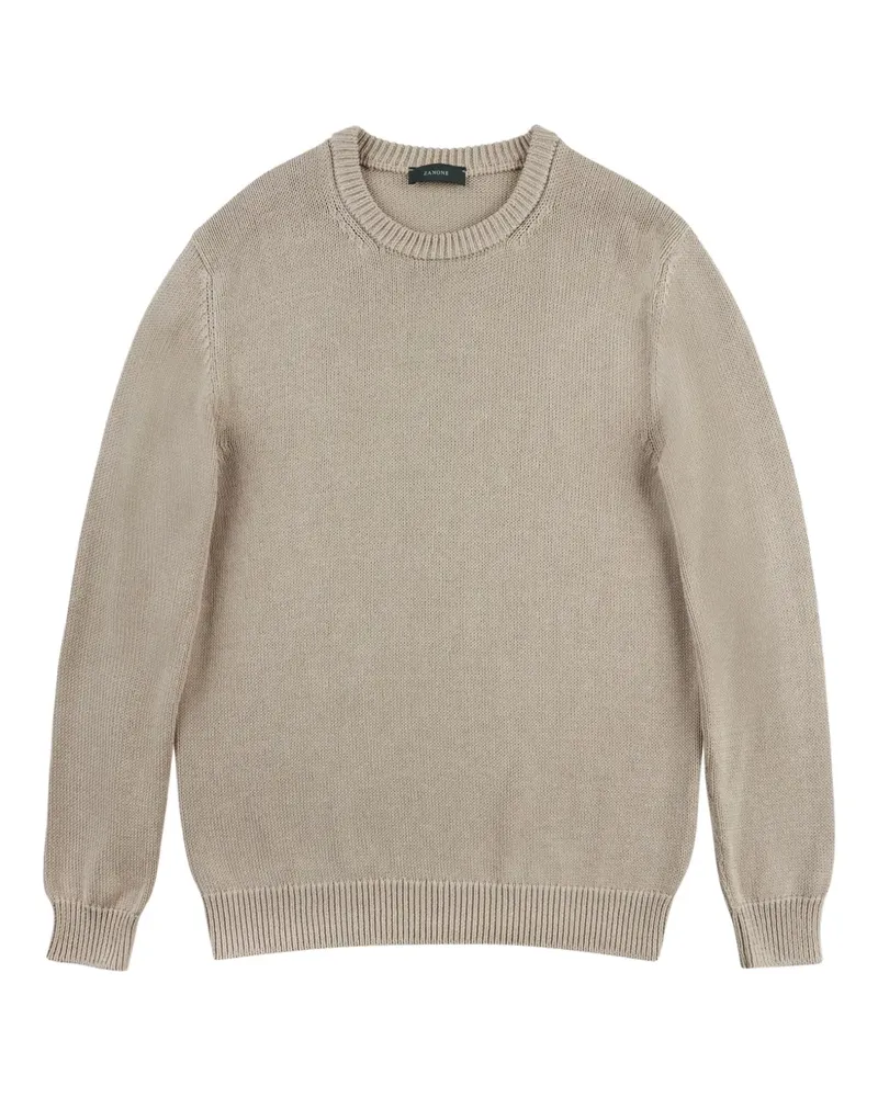 Zanone Pullover mit rundem Ausschnitt - Nude Nude
