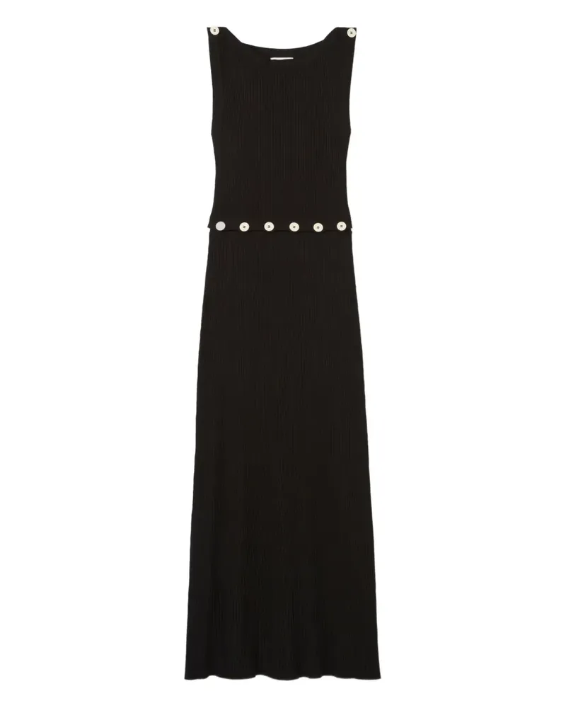 Claudie Pierlot Gestricktes Midikleid - Schwarz Schwarz