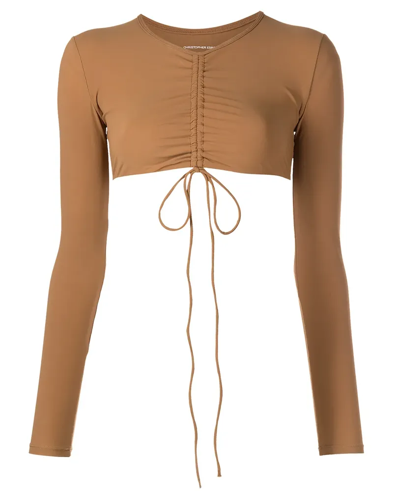 Christopher Esber Oberteil mit Raffungen - Braun Braun