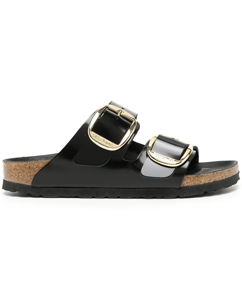 Birkenstock Arizona Pantoletten mit Schnallen - Schwarz Schwarz