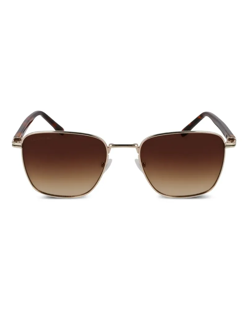 Lacoste Sonnenbrille mit eckigem Gestell - Braun Braun