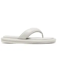 Gia Borghini Flip-Flops aus Leder Grau