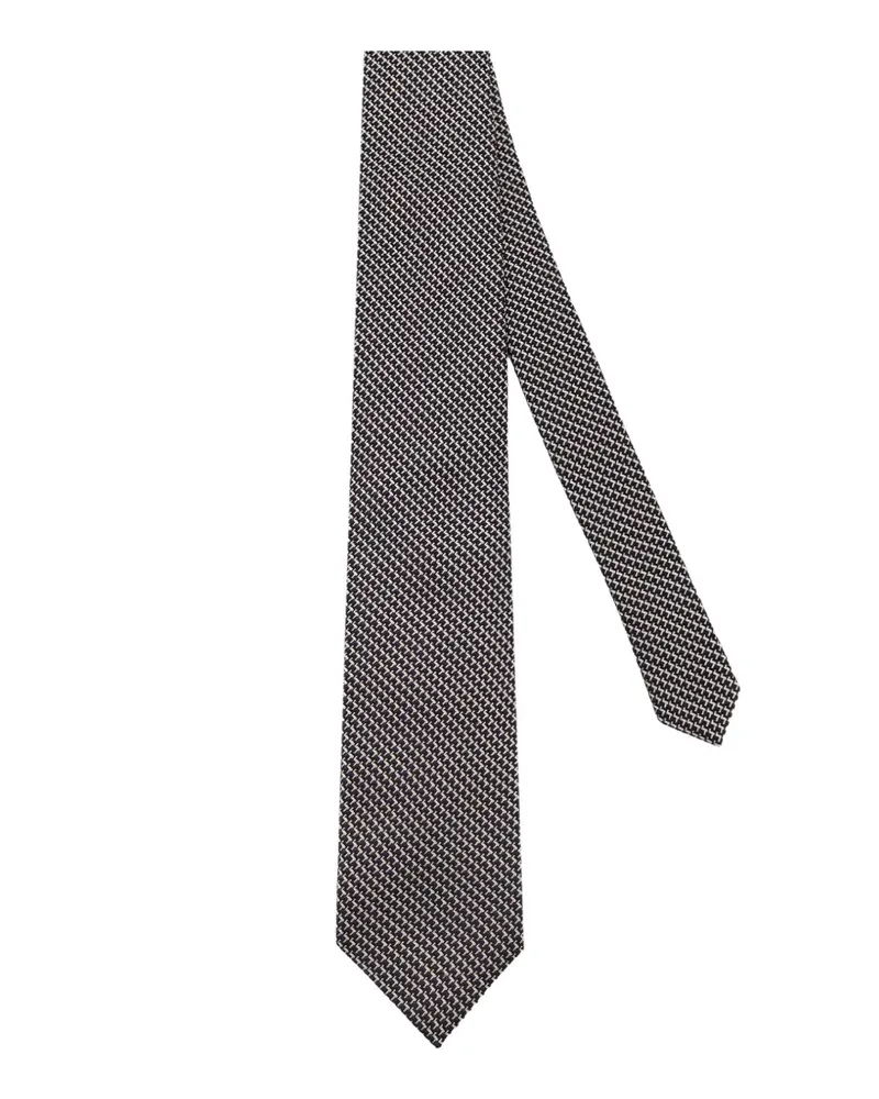 Tom Ford Gemusterte Krawatte - Schwarz Schwarz