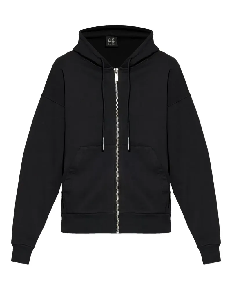 44 LABEL GROUP Kapuzenjacke mit Reißverschluss - Schwarz Schwarz