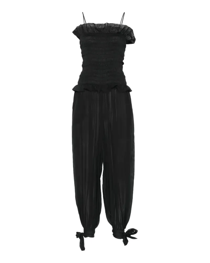 ANDAMANE Noor ruffled jumpsuit - Schwarz Schwarz