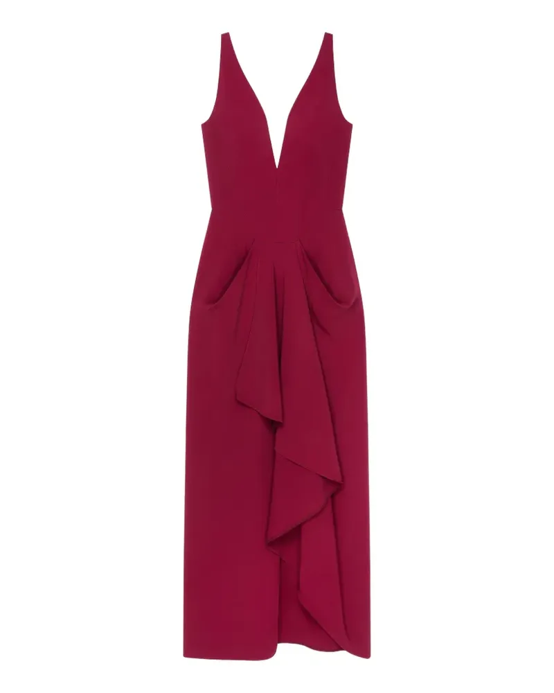 Givenchy draped ruffled dress - Rot Rot