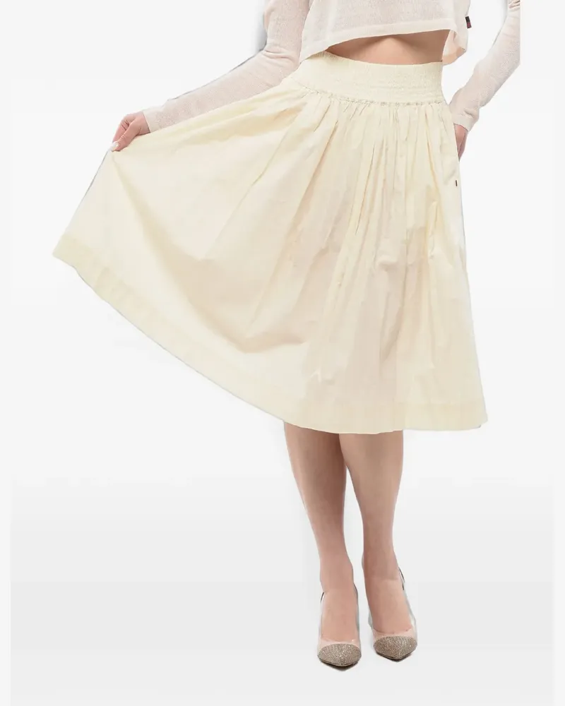 Woolrich pleated flared midi skirt - Nude Nude