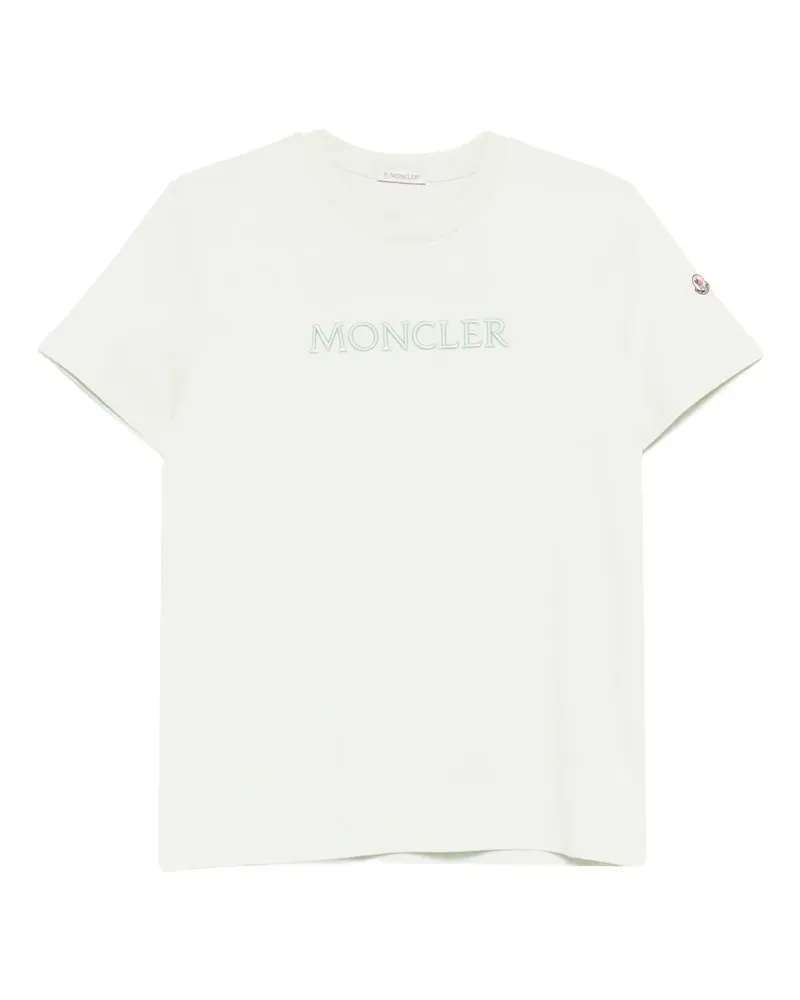 Moncler T-Shirt mit Logo-Stickerei - Nude Nude