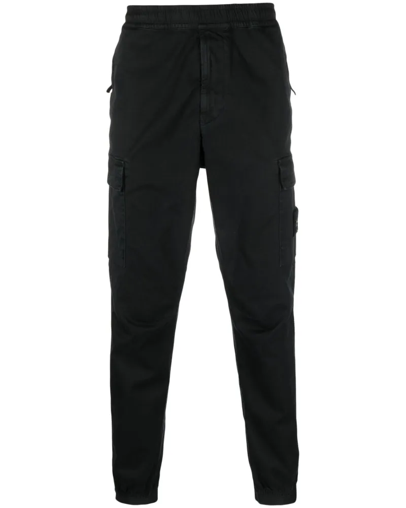 Stone Island Cargohose mit Tapered-Bein - Schwarz Schwarz
