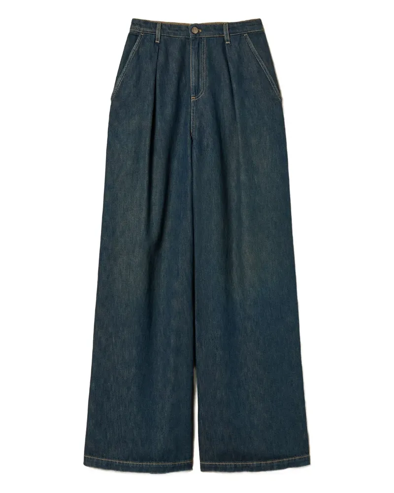 Twin-Set Jeans mit Bundfalten - Blau Blau