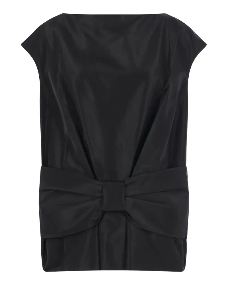 Simone Rocha bow-detail peplum top - Schwarz Schwarz