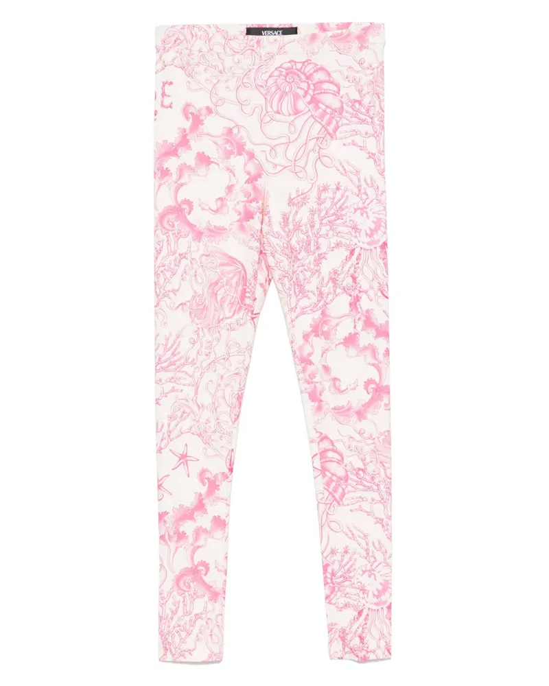 Versace Underwater Leggings mit Barocco-Print - Nude Nude