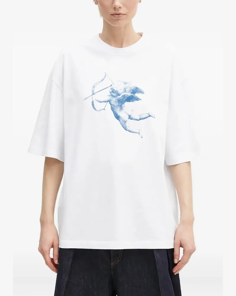 Fiorucci T-Shirt mit Amor-Print - Weiß Weiß