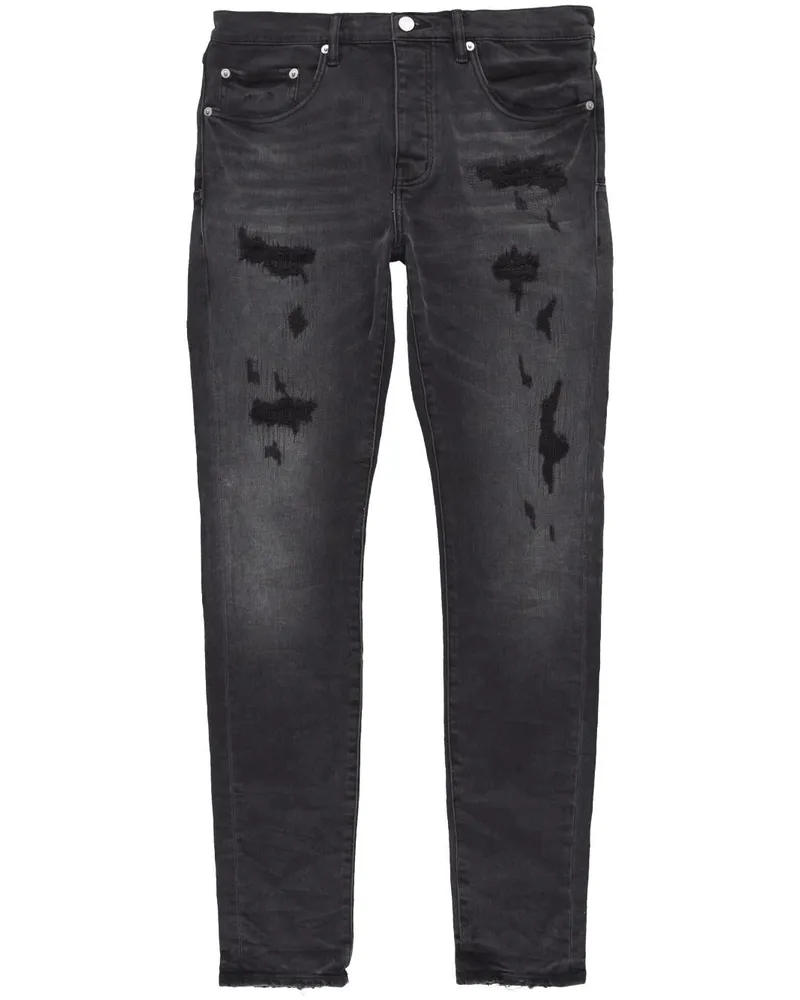 PURPLE BRAND Jeans im Destroyed-Look Schwarz
