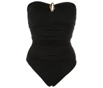 Trägerloser Badeanzug - Schwarz