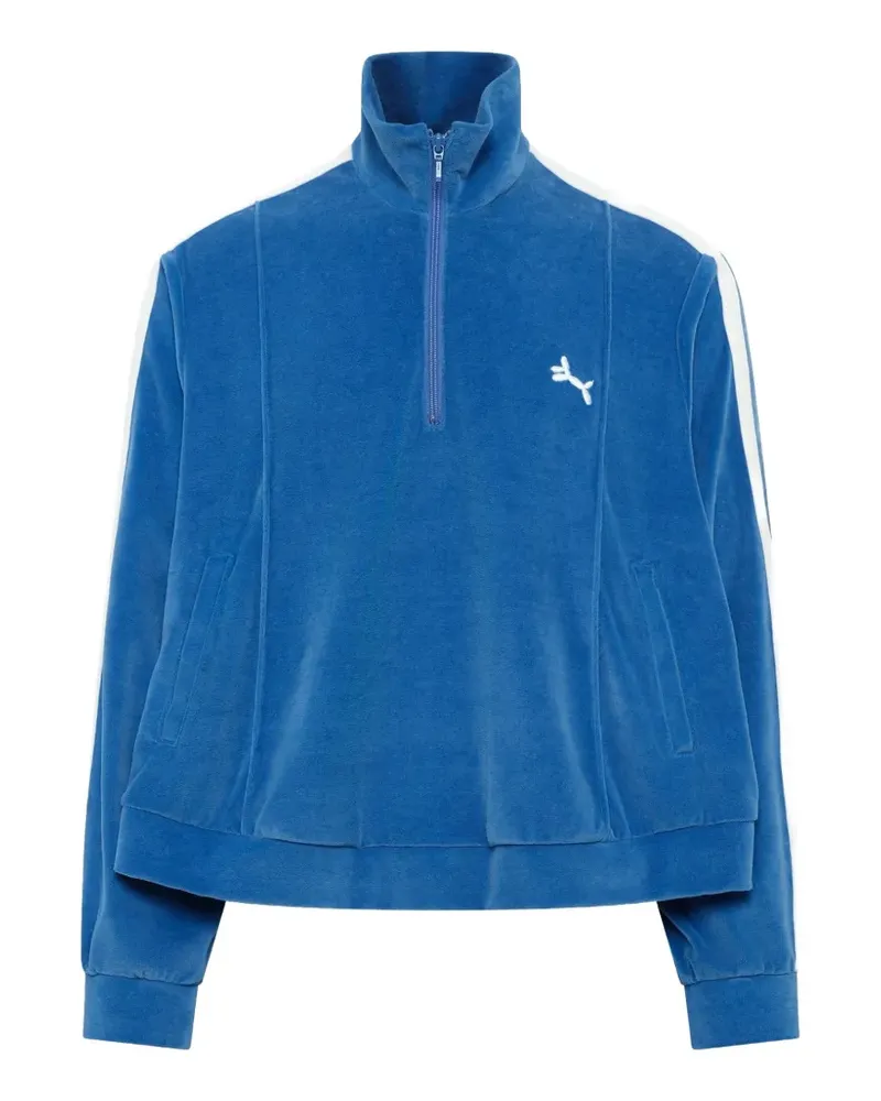 Doublet Bubblegum Sweatshirt mit kurzem Reißverschluss - Blau Blau