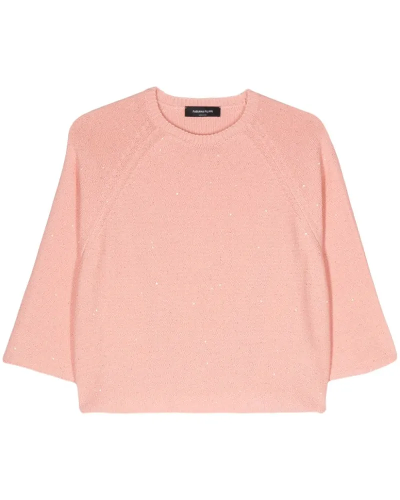 Fabiana Filippi Pullover mit Pailletten Rosa