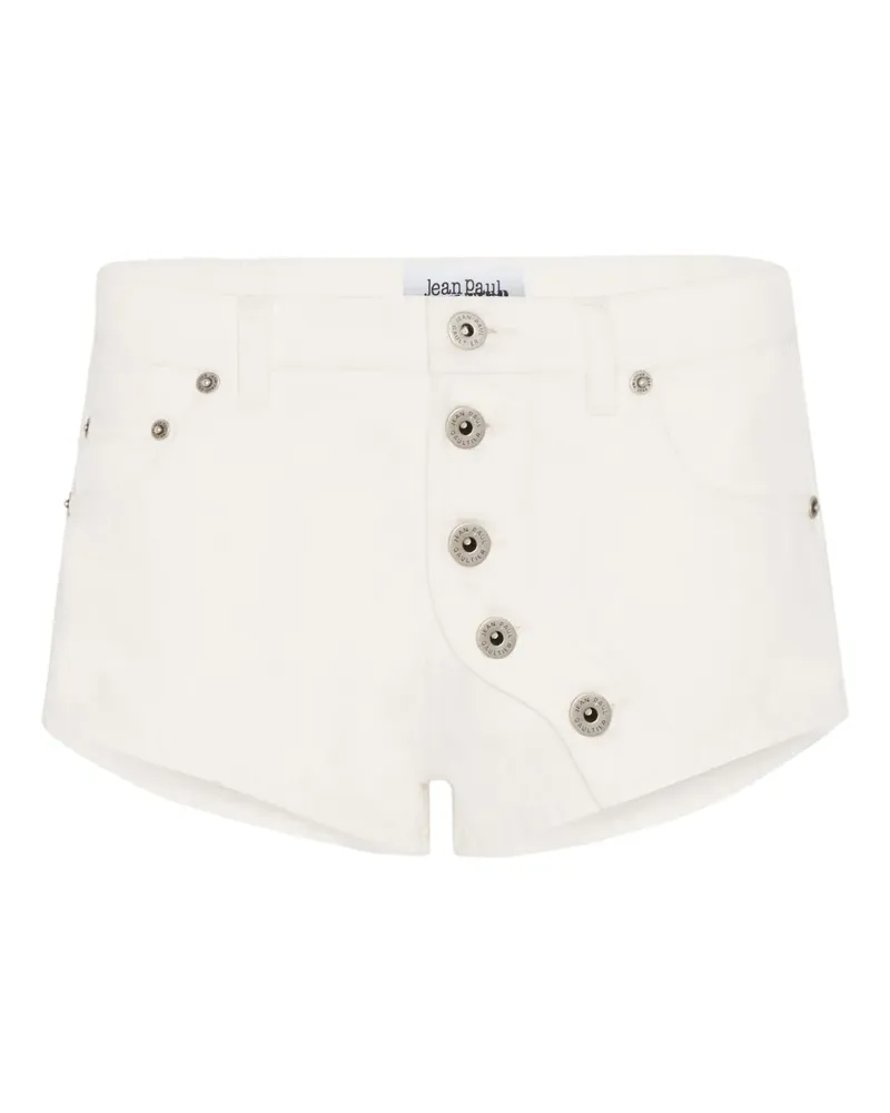 Jean Paul Gaultier Minishorts mit Knopfdetail - Weiß Weiß