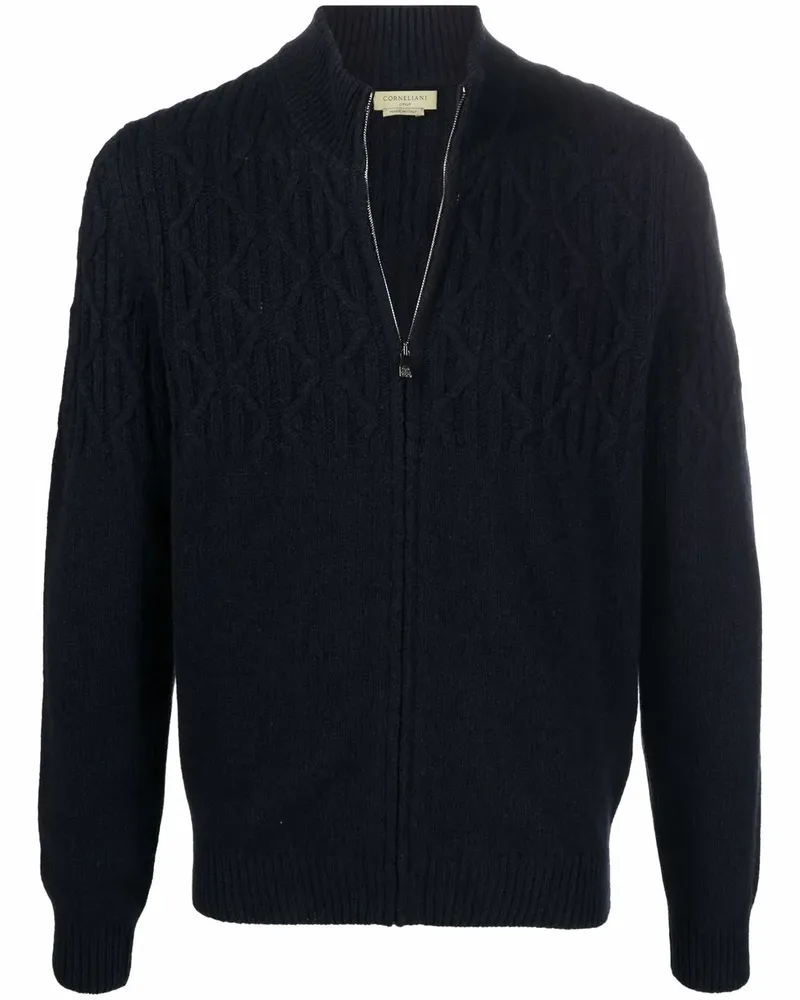 Corneliani Grob gestrickter Kaschmirpullover - Blau Blau