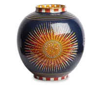 Bubble Sunrays Vase (23cm x 21,5cm) - Blau