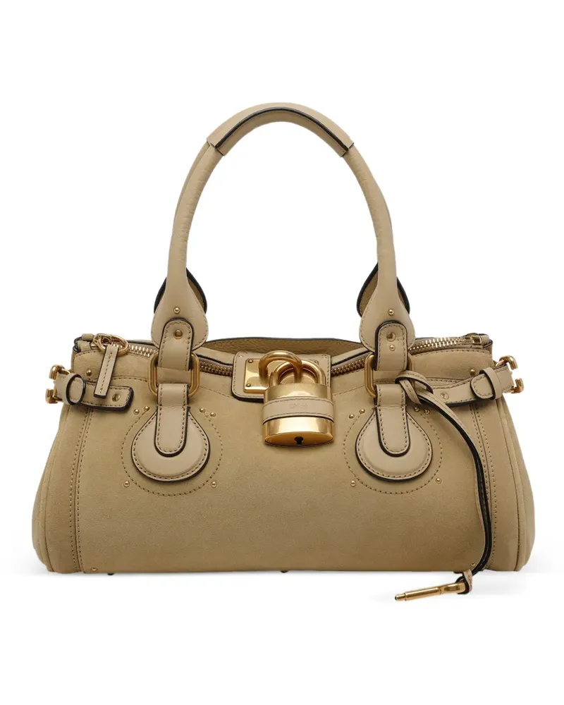 Chloé Paddington suede handbag - Nude Nude