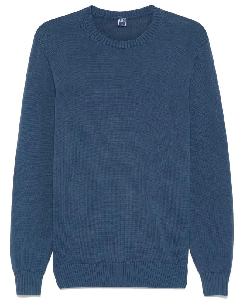 Fedeli Pullover aus Bio-Baumwolle - Blau Blau