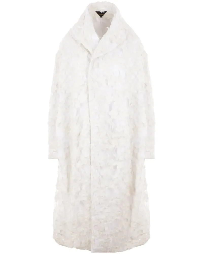 Comme des Garçons Mantel in Distressed-Optik - Weiß Weiß