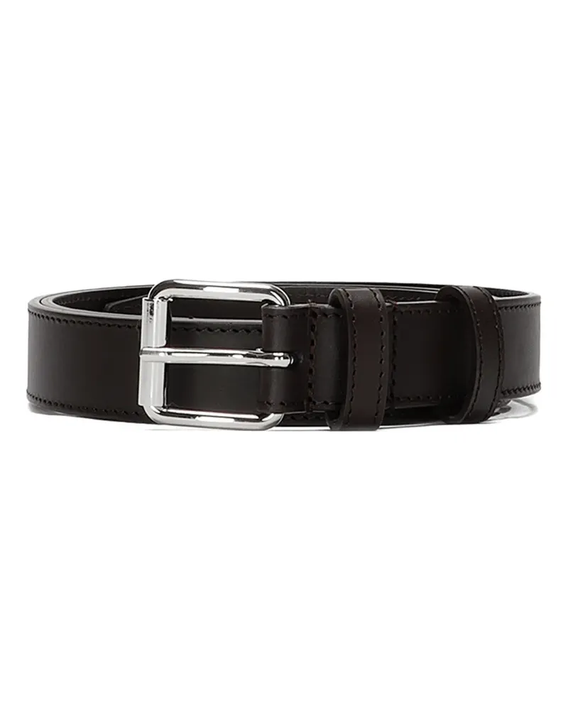 Comme des Garçons dark brown leather belt - Braun Braun