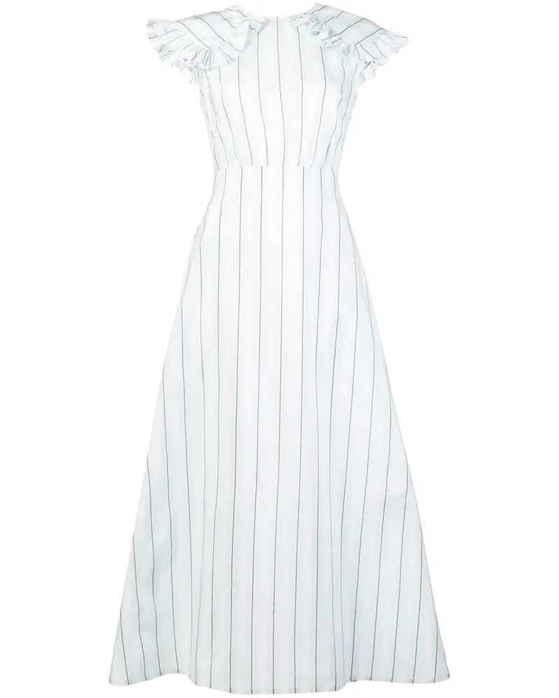 Calvin Klein Gestreiftes 'Pioneer' Kleid - Weiß Weiß