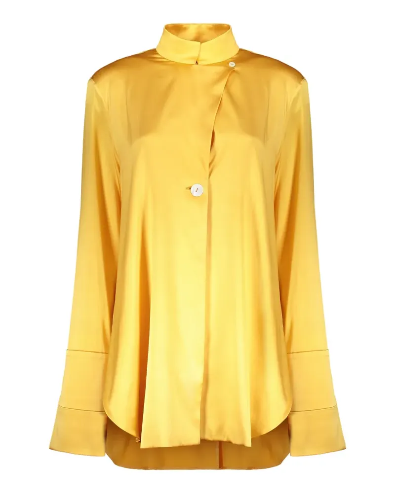ELLERY asymmetric-fastening long-sleeves shirt - Gelb Gelb